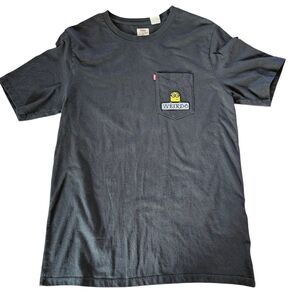Levi's Black Cotton Pocket T Shirt Minion Weirdo Size S